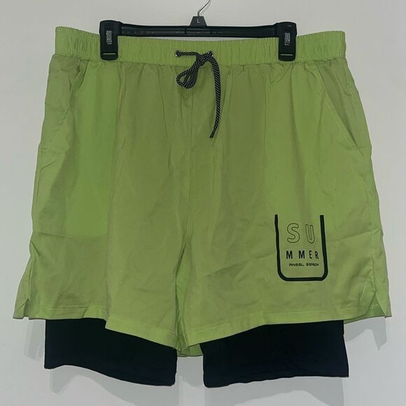 Men’s 7in Workout Trunks with built-in Compression Liner - Picture 1 of 5